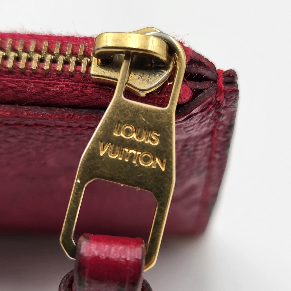 LOUIS VUITTON Leather Empreinte Curieuse Wallet Aurore and Pouch. Authentic.. - Picture 10 of 16
